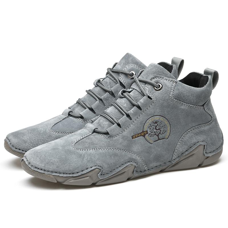 Scarpe Sportive da Uomo Nuove in Pelle per Esterno Scarpe Casual Stivali in Pelle da Lavoro