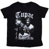 Men's Tupac All Eyez B&w T-shirt Large Black