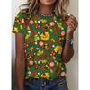 3D Print Women Round Neck Short Sleeve T Shirt Tees Harajuku Y2K Top Female Clothing