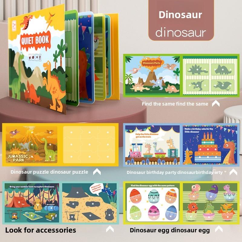 Educational Sticker Book For Kids With Reusable Puzzles Animals Fruits Dinosaur For Ages 3-6