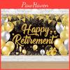 Retirement Golden Black Theme Decoration Background Cloth Party Props Event