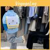 Simple Pattern Grid Letter Decoration Children Casual Backpacks For Use Daily