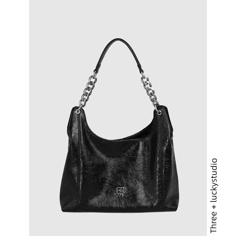 

Kikawa Card Original Niche Work Clothing Large Capacity Shoulder Bag Black