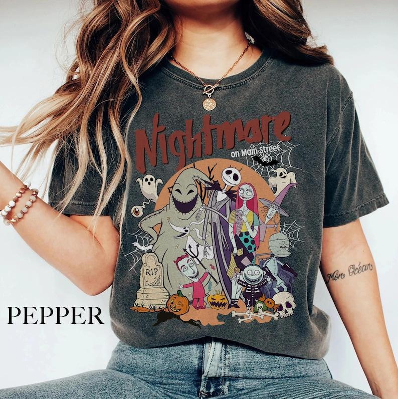 Nightmare on Main Halloween Shirt The Nightmare Before Christmas Jack Skellington Sally Oogie Boogie Bash Lock Shock Barrel