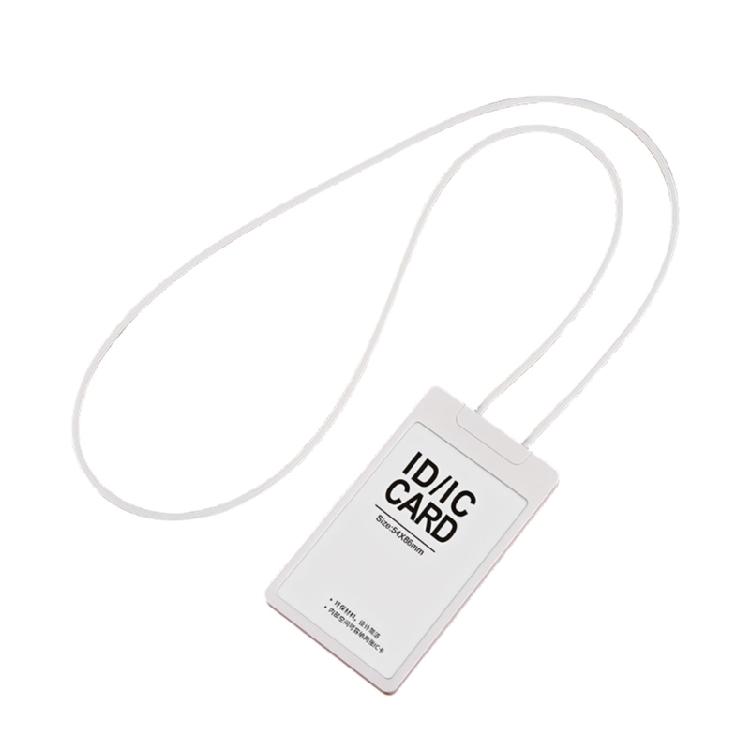 

Waterproof Plastic Badge Holder With Retractable Lanyard Standard Size Card Holder For Offices Schools Conferences Event белый