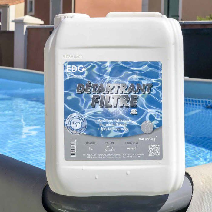 Détartrant Filtre Piscine - EDG - Liquide - 5 Litres - Anti Calcaire Dépôt