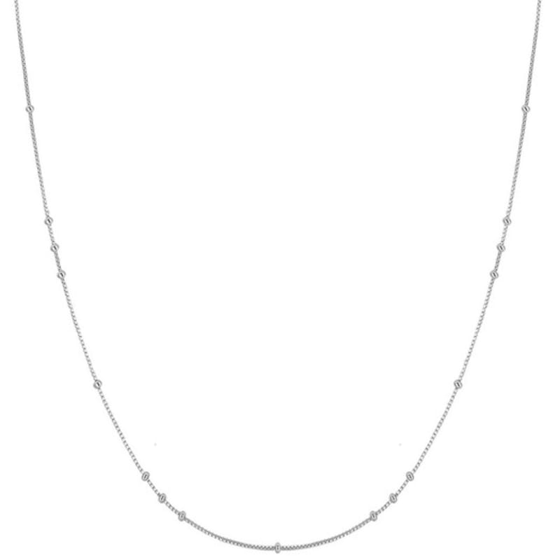 ANIA HAIE Silver Mini Bead Station 925 Silver Necklace N066-02H