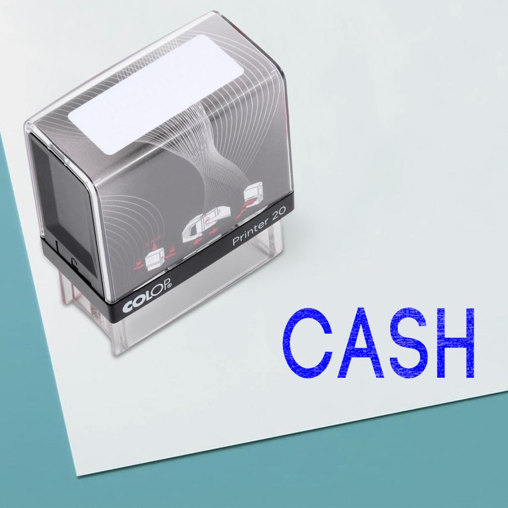 Cash Self Inking Rubber Stamp Custom Colop Office Stationary P20 Mini Stamper
