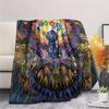 Labubu Print Flannel Blanket, Ultra Soft High Quality All Seasons Warm Throw, Home Decor Cozy Blanket, Perfect Christmas Gift