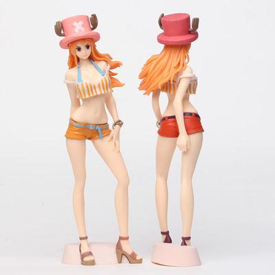 23cm Anime One Piece Kawaii Girl Figure Nami GK Statue Action Figurines Collectible Handmade Model Kids Adorable Toys Gift