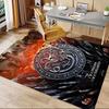 1pc Fire and Blood Office Carpet Chair Mats, Home Decor Mat | Fantasy Theme Mat | Durable Mat, Dragon DecorB07