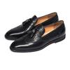 Loafer Leather Shoes Cowhide Men'S Fringed Retro One-Pedal Business Casual Leather Shoes Men'S Handmade Wedding Banquet Shoes