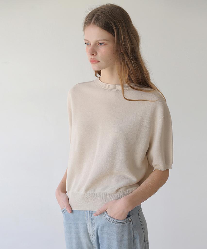 Beleunepeu Whole Garment Rolled Round Knit (4 Colors)