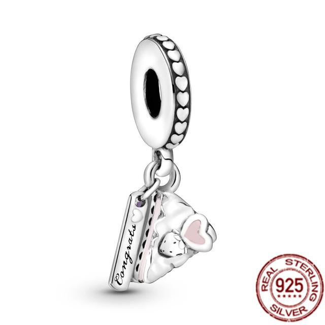 

С Днем Рождения Стерлингового Серебра 925 пробы ко Дню Рождения Воздушный Шар Пива Мотаться Шарм Шарм Подходит Оригинальный Модный Браслет Женщины Ювелирные Изделия Подарок