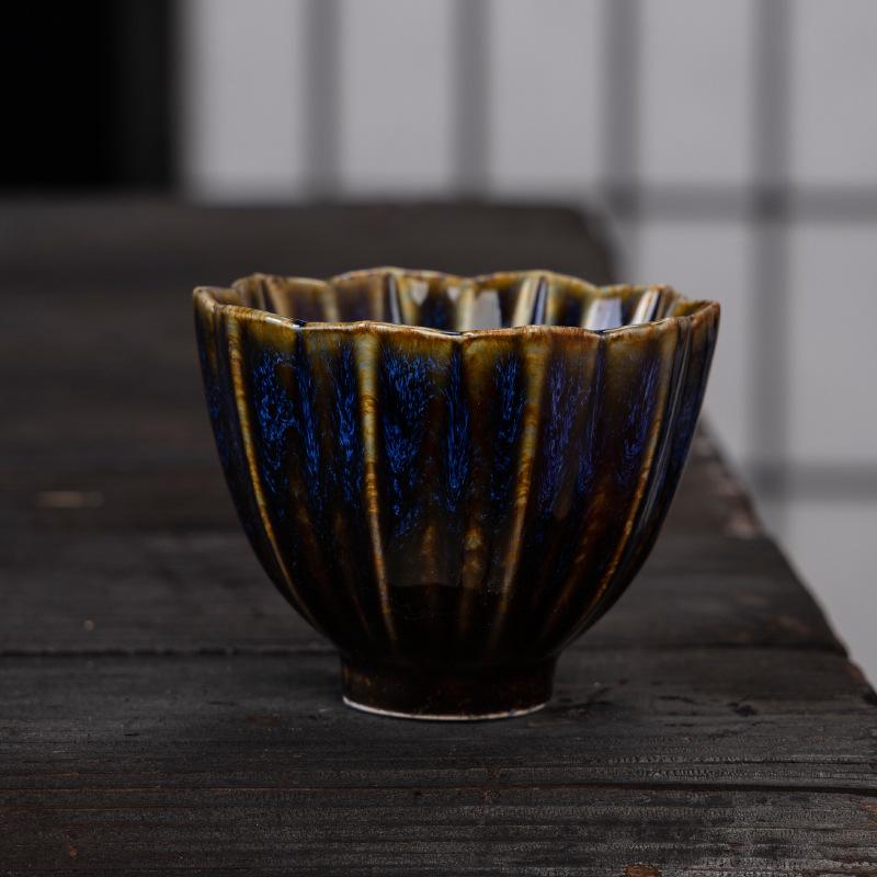 Japanese-style Kiln Change Ceramic Teacup Creative Master Teacup Retro Single Cup Household Kung Fu Tea Set Teaware Utensils