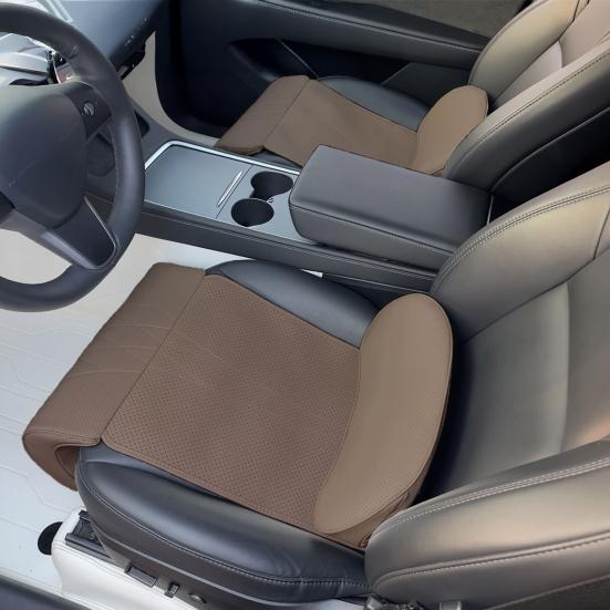 Faux Leather Car Seat Cover Lumbar Support Automotive Seat Cover Universal Summer Cooling Pad for Car SUV Truck Van