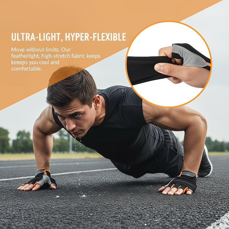 Half Finger Outdoor Cycling Anti Slip Anti Sweat Men Women Half Finger Gloves Breathable Anti Shock Sports Gloves