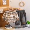 Kids Casual Long-Sleeve Set, Comfortable Daily Wear Outfits