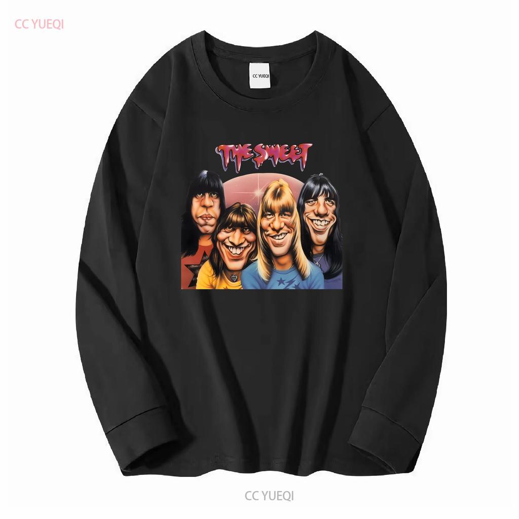 Cotton T Shirt The Sweet Fanny Adams Album Brian Connolly Steve Priest Vintage Washed Top For Everyday Wear Stretched Slightly