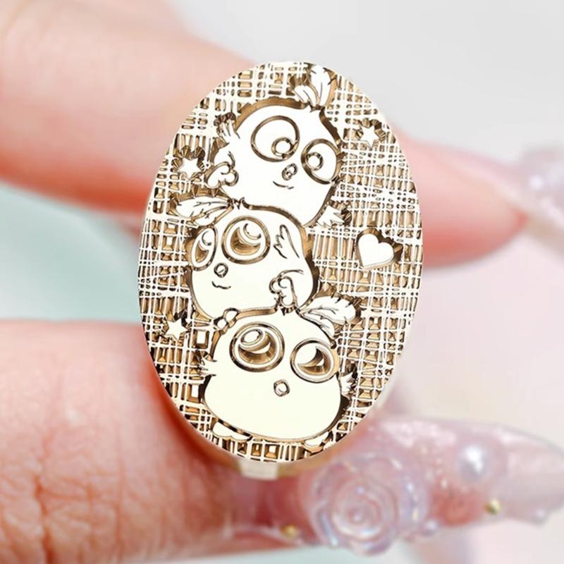 Scrapbooking Stamp Head, Floral Wax Seal Stamp Head Animal Wax Seal Stamp Head for Wedding Invitation Gift Decor