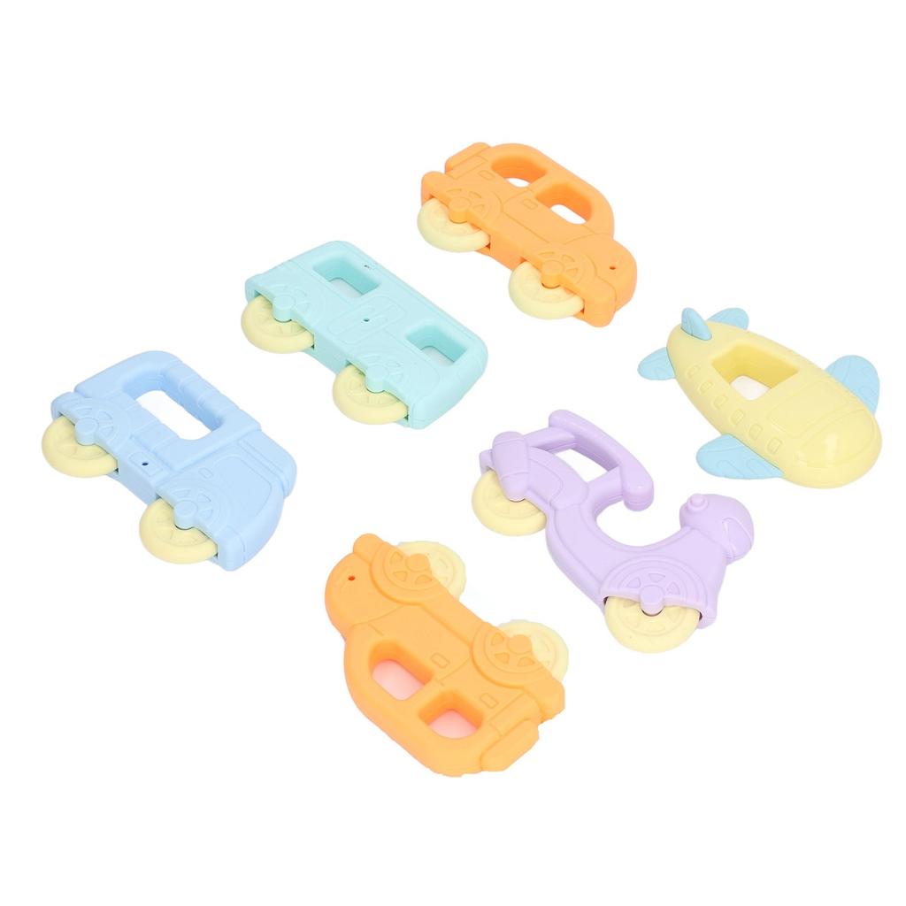 6 Pack Baby Teething Toys Set, Food-Grade ABS Material, Soft & Easy To Grasp, Gentle On Gums, Teething Relief for Infants