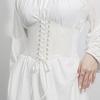 Flower Embroidery Lace Corset Waist Belt PU Leather Waist Bands  For Women Lady Girl Bridal