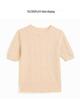 Women's Short Sleeve Round Neck Cashmere Sweater - Thin, Solid Color, Versatile Knit