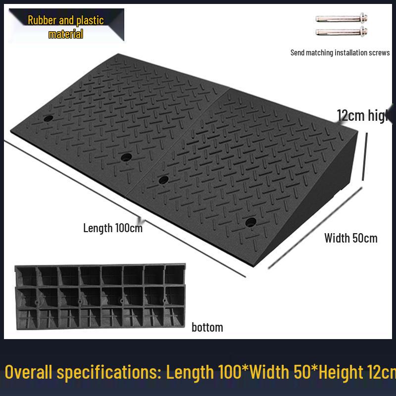 Rubber Car Ramp: Multipurpose Mat for Curbs, Thresholds, and Speed Bumps