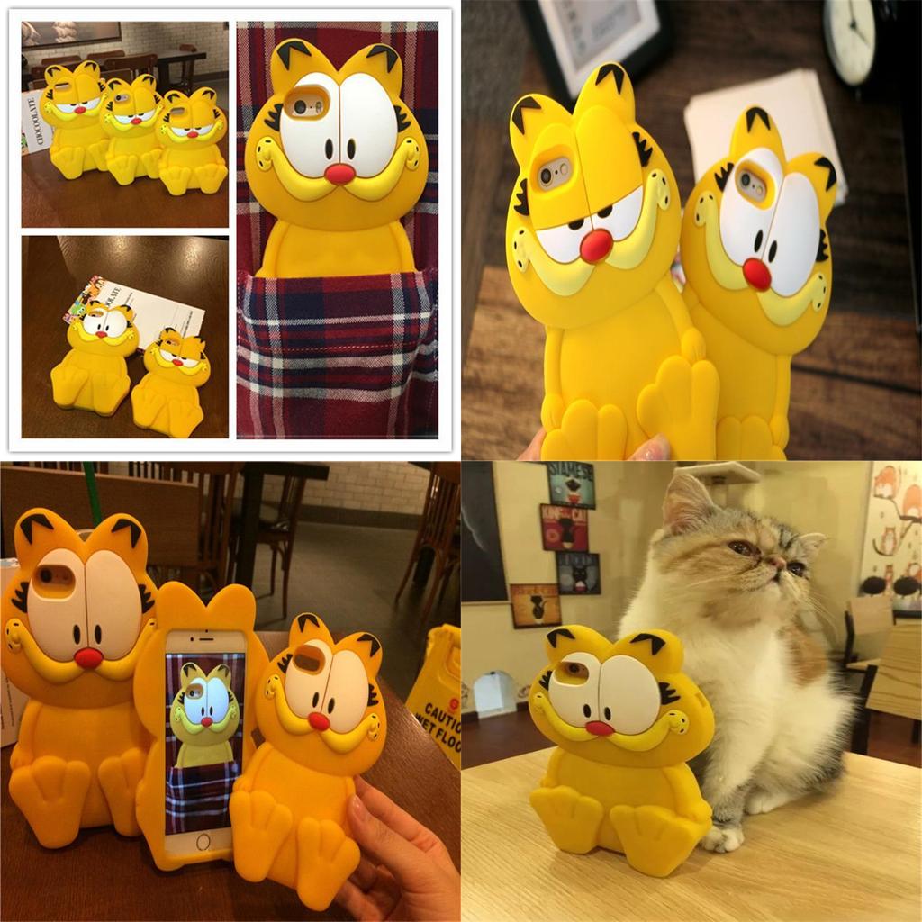 Garfield-showet Silikon Full Deksel Telefondeksel Med Fallsikring For iPhone-brukere