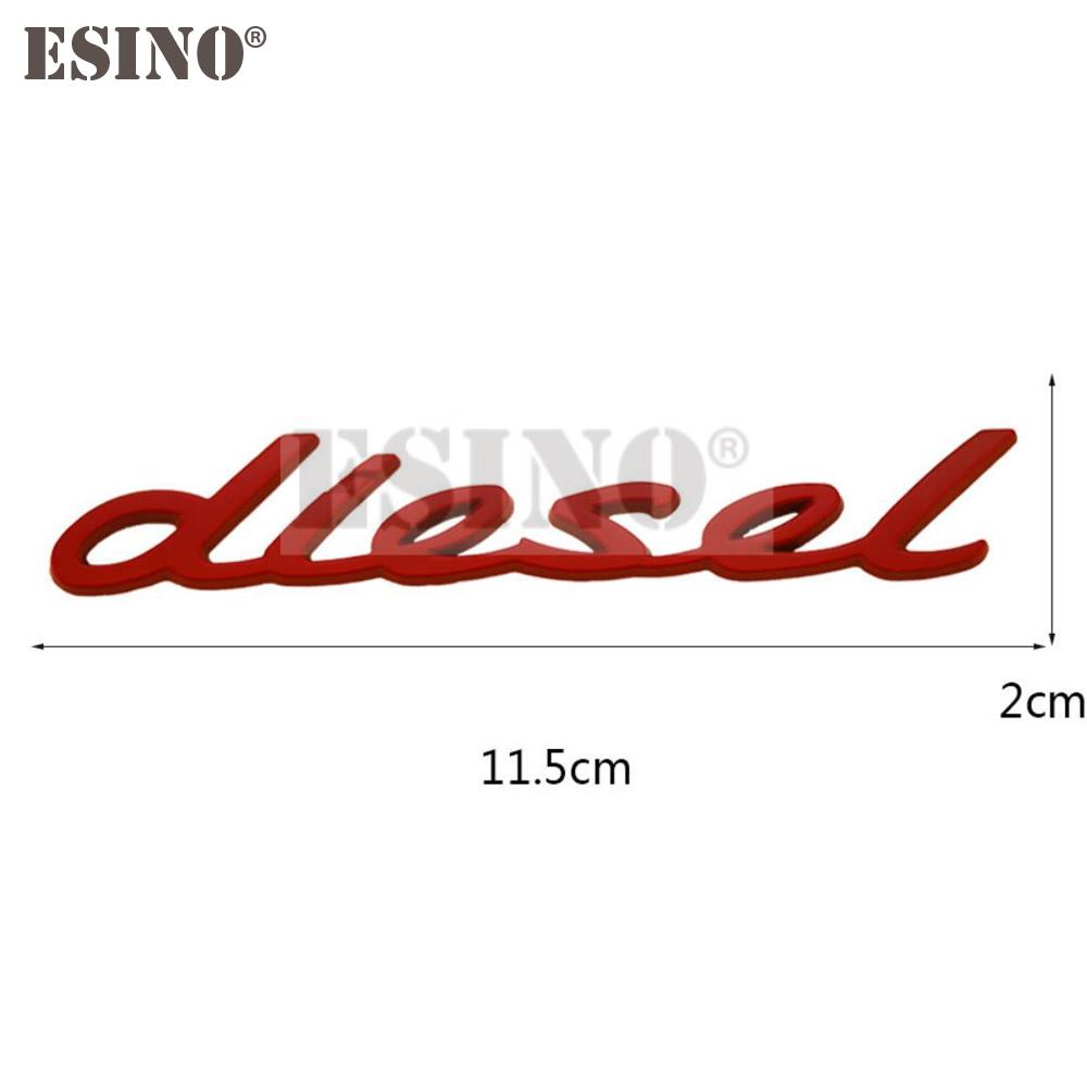 Car Styling 3D Diesel Metal Chrome Zinc Alloy Emblem Logo Car Badge Body Trunk Fender Adhensive Emblem Auto Accessory