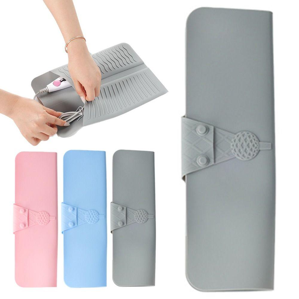 Silicone Straightener Storage Pouch Folding Curling Iron Carrying Case Travel Case
