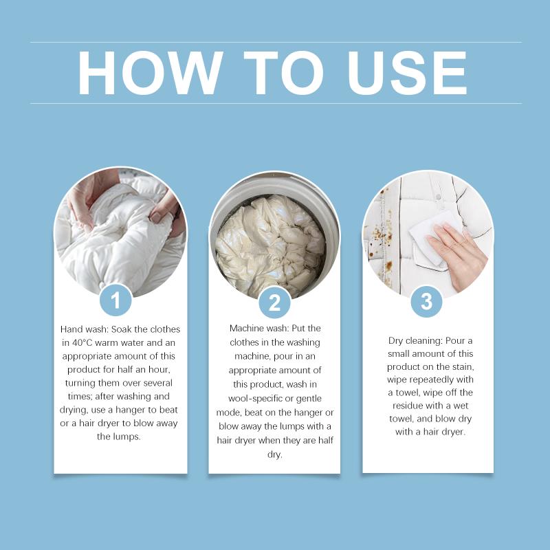 Down Fluffing Softener Prevents Clumping Shrinkage For Jacket Washing Protects Down Insulation During Laundry