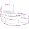 3143076 vidaXL Lit à sommier tapissier et matelas Vert foncé 120x200cm Velours