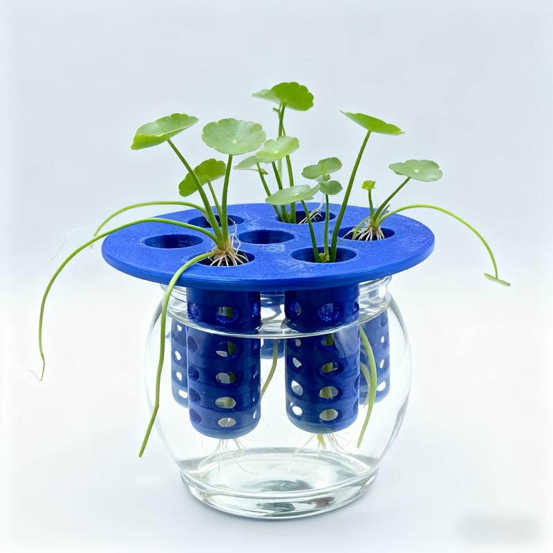 2PC Garden Nursery Pot 7-Hole Garlic Scallion Hydroponic Planters 3D Printed Hydroponic Mold for Flower Vegetable Home Gardening