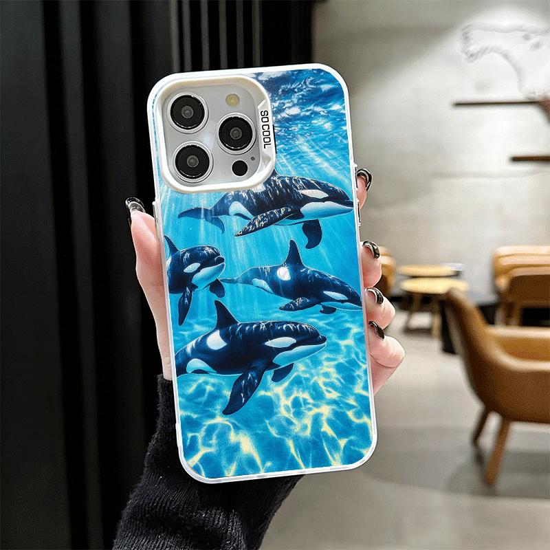 Orca Ocean Pattern Shockproof Phone Case for iPhone 17 Air 16 16E 15 Pro Max 14 Plus 13 Mini 12 Back Cover Anti Fall Fundas