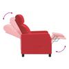 Recliner Chair Red Artificial Leather