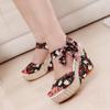 Summer New Fish Mouth Wedge Heel Sandals Women Wish Color Straps Waterproof Table High Heel Sandals