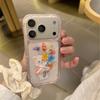 High-End Light Pink Floral Cat Hand Strap for iPhone 17/16 Pro Max/15/14 Case