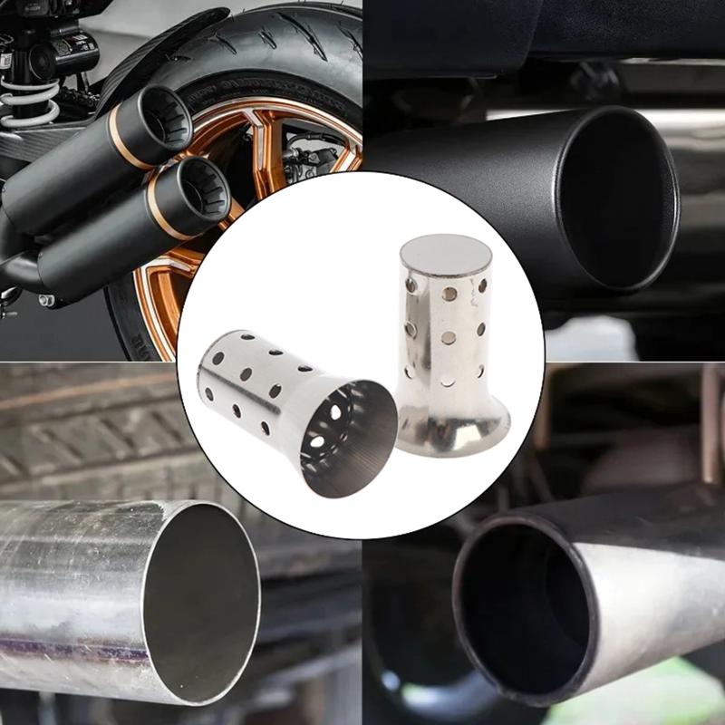 51Mm 60Mm Inlet Motorcycle Exhaust Muffler Adjustable Db Killer Noise Sound Eliminator Stainless Steel