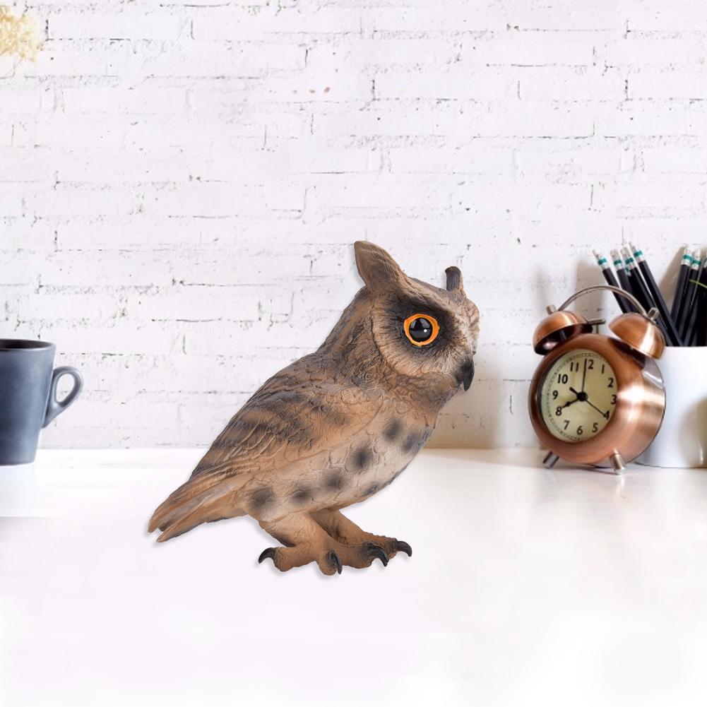 Lifelike Simulation Owl Model Plastic Animal Toy Table Desktop Display Children Gift Home Decor