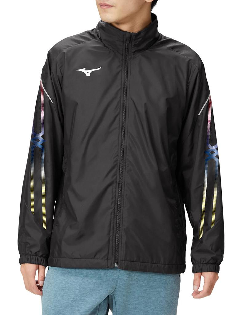 Mizuno MC Line Breath Thermo Lined Warmer and Black with Size Size S Jacket, Moisture-Wicking, Windproof, Water-Repellent, Gradient, 32ME2631,