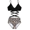 Two-piece high-waist slimming swimsuit for plus sizes Two-piece high-waist slimming swimsuit for plus sizes M