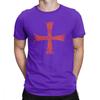 Herren T-Shirt Distressed Kreuzritter Templerorden Kreuz T-Shirts Premium Baumwolle T-Shirt Rundhals T-Shirt Kurzarm Kleidung Übergröße