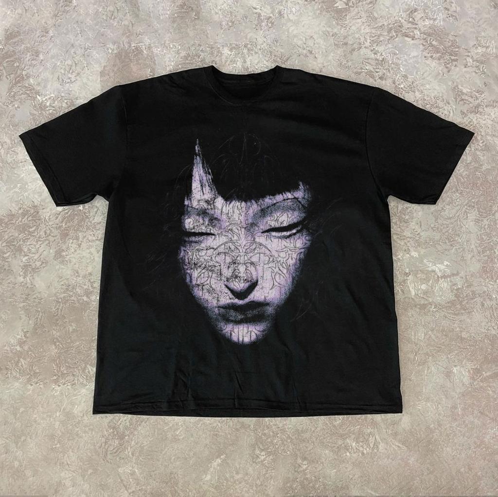 2025 Summer Hot Trendy High Street Vintage Hip-hop Street Style Niche Design Short-sleeved T-shirt for Men Vintage Tops Tee