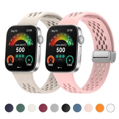 Sport Strap Compatible for Huawei Watch Fit 4 Fit 3 Soft Silicone Band Magnetic Buckle Watchband for Huawei Watch Fit 4 Pro