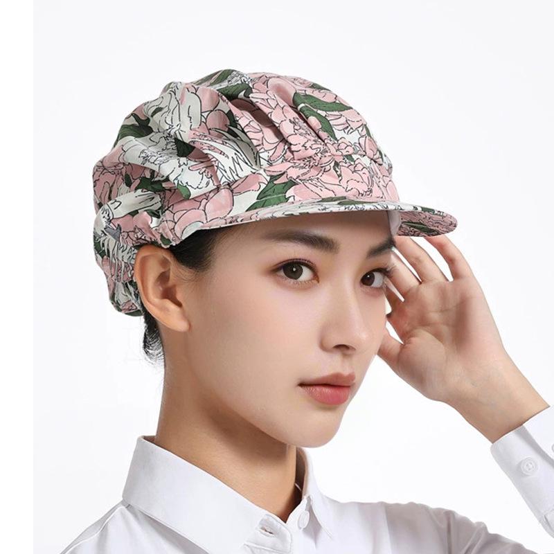 Korean Oil-Proof Chef Hat for Women - Hair Covering Kitchen Cap for Cooking and Catering