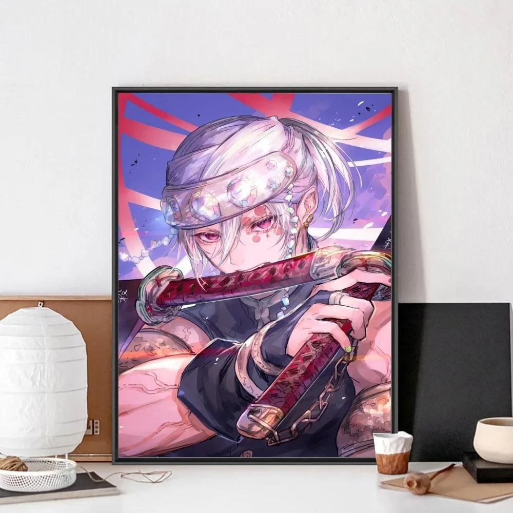 Demonic Killer Tengen Uzui Poster Canvas Painting Bar Retro Poster Modern Home Living Room Bedroom Study Decorative Art