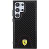 Ferrari Fehcs24Ln3Puk S24 Ultra S928 Czarny/Black Hardcase Carbon Stitched Bottom