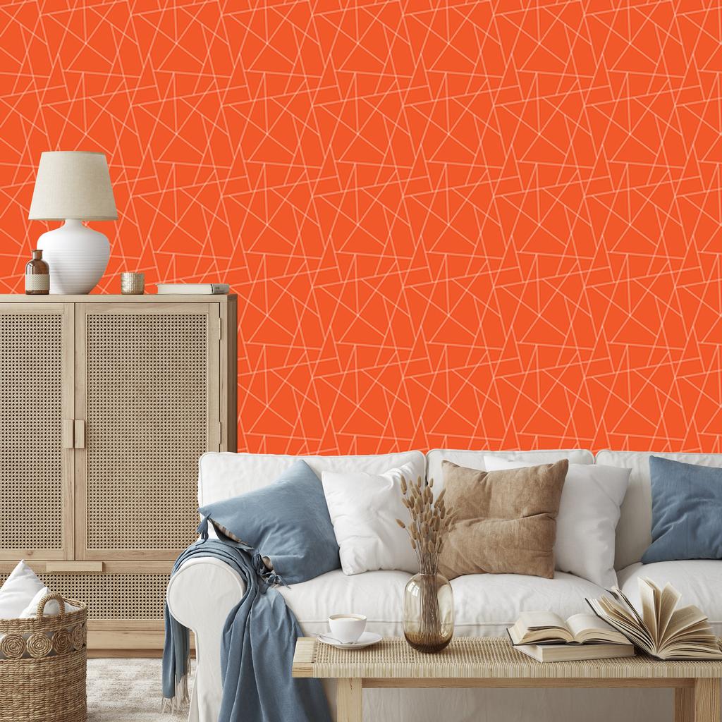 Wallpaper Geometric pattern peach, peach center 50x1000
