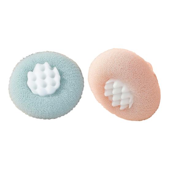 1/2/3/4Pcs Massage Shower Ball Super Soft Sunflower Suction Cup Bath Ball Exfoliating Bath Sponge Cleaning Brush